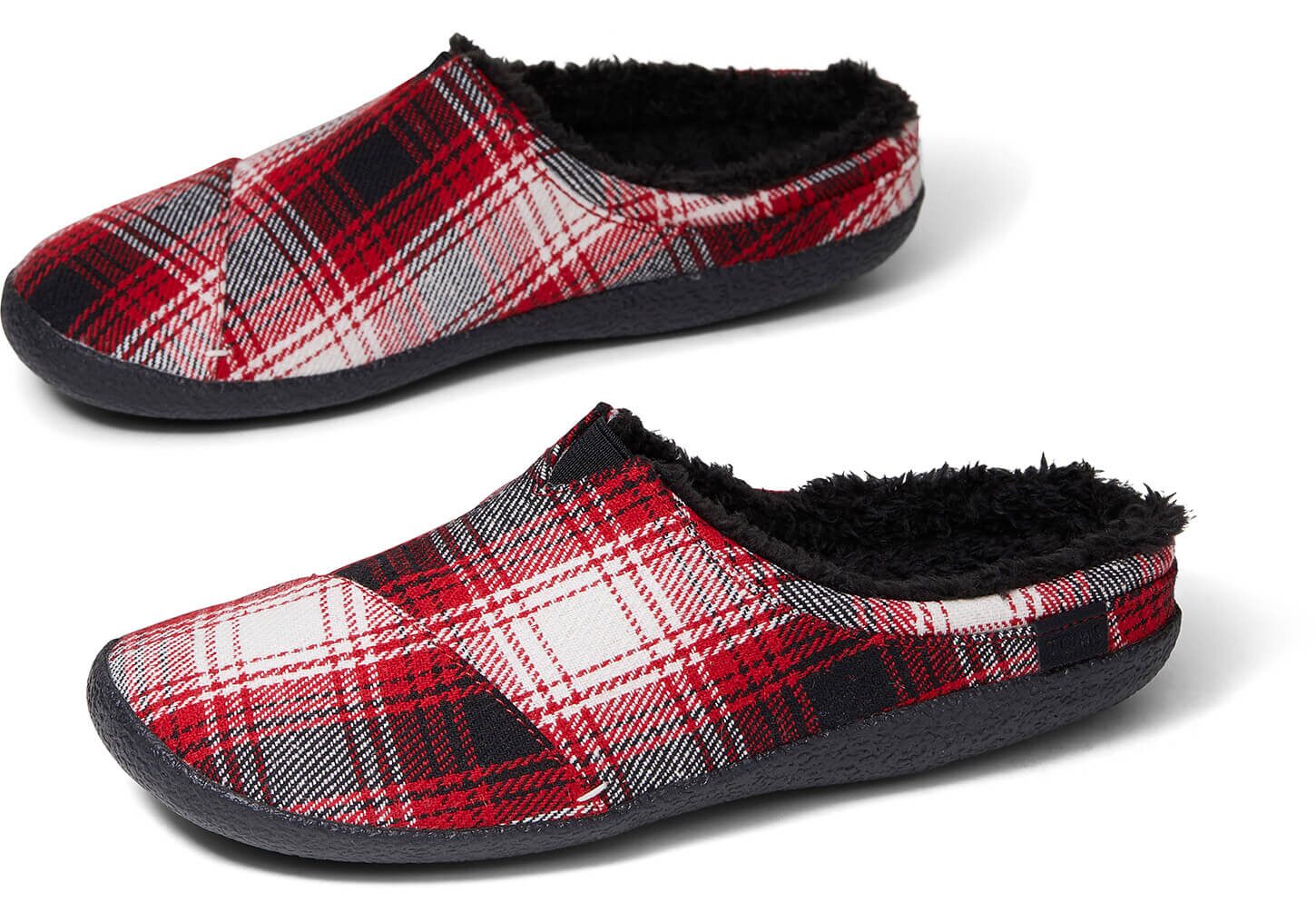 Toms Berkeley Plaid - Mens Slippers - Red - NZ - 759218WCF